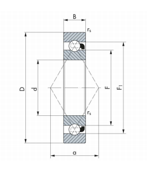 Q1800TW Four-point contact ball bearing